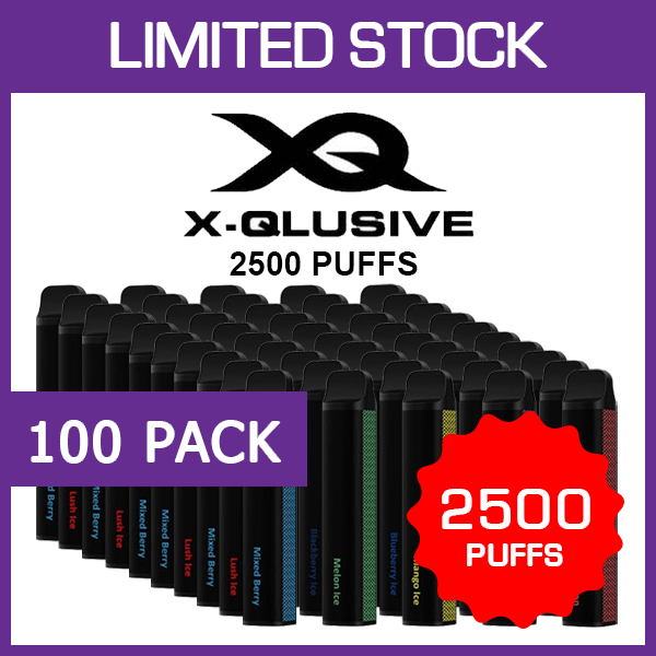 X-QLUSIVE – 2500 PUFFS – 100 PACK