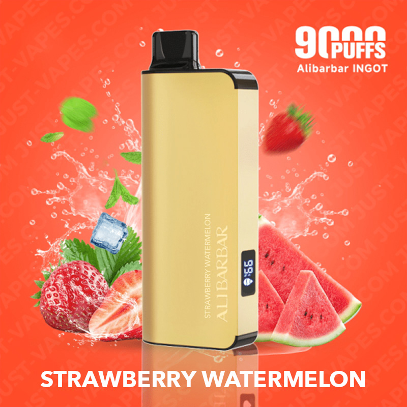 STRAWBERRY WATERMELON – ALIBARBAR INGOT – 9000 PUFFS